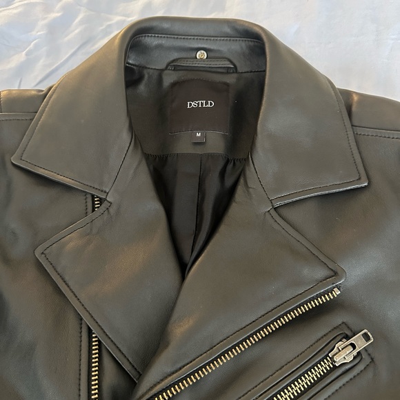 DSTLD Lamb Leather Biker Jacket - Picture 3 of 10